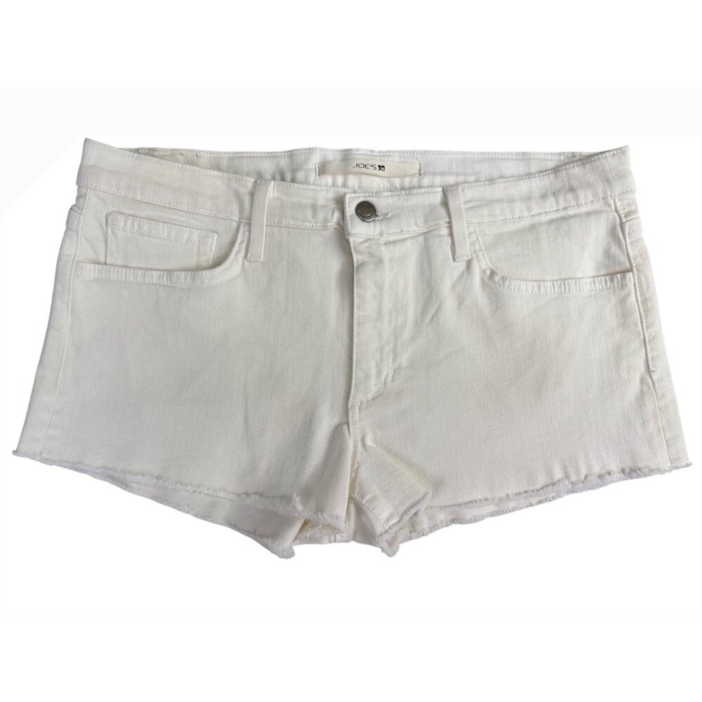 Joes Womens White Denim Shorts NWT W32 93% Cotton 2" Inseam Classic Fit